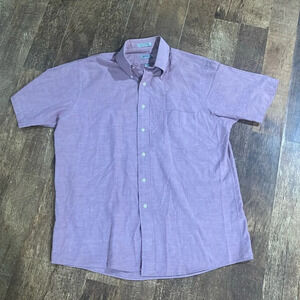 ARROW DOVER OXFORD BUTTON DOWN Short Sleeve Top Redish Pink color